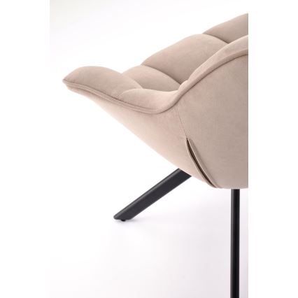 Sedia da pranzo girevole LUNE 1 pz beige