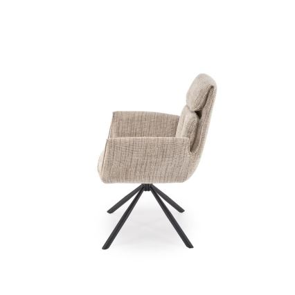 Sedia da pranzo girevole MARE 1 pz beige