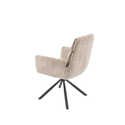 Sedia da pranzo girevole MARE 1 pz beige