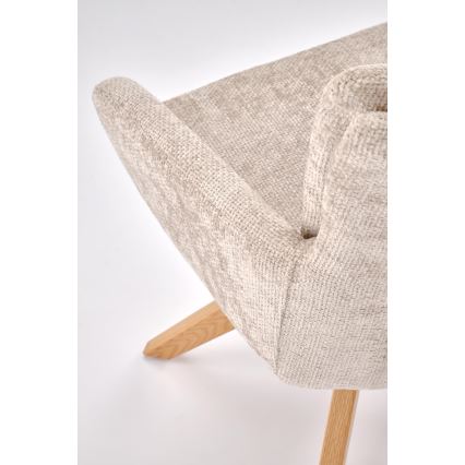 Sedia da pranzo girevole NUVO 1 pz. beige/marrone