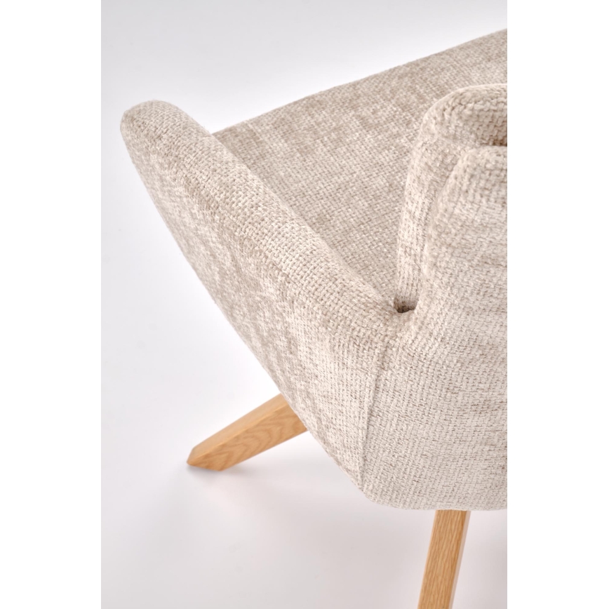 Sedia da pranzo girevole NUVO 1 pz. beige/marrone