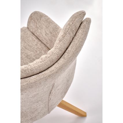 Sedia da pranzo girevole NUVO 1 pz. beige/marrone