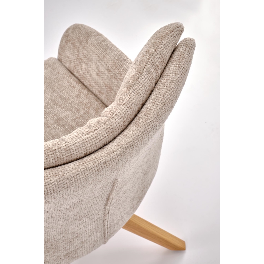 Sedia da pranzo girevole NUVO 1 pz. beige/marrone