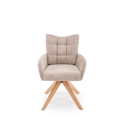 Sedia da pranzo girevole NUVO 1 pz. beige/marrone
