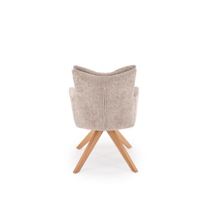Sedia da pranzo girevole NUVO 1 pz. beige/marrone