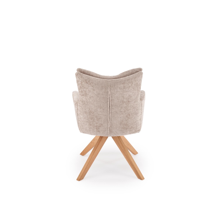 Sedia da pranzo girevole NUVO 1 pz. beige/marrone