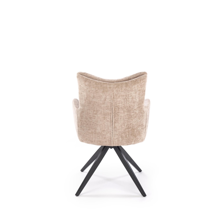 Sedia da pranzo girevole NUVO 1 pz beige/nero