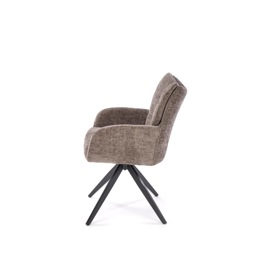 Sedia da pranzo girevole NUVO 1 pz grigio/nero