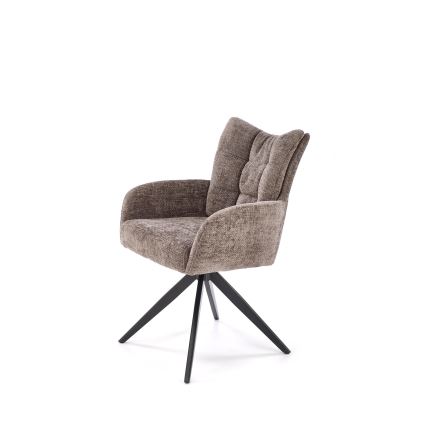 Sedia da pranzo girevole NUVO 1 pz grigio/nero