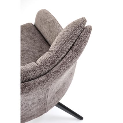 Sedia da pranzo girevole NUVO 1 pz grigio/nero