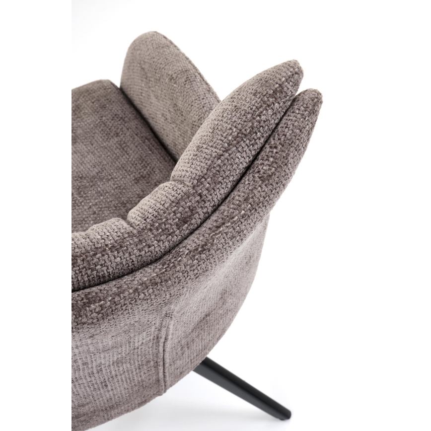 Sedia da pranzo girevole NUVO 1 pz grigio/nero