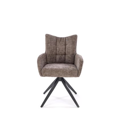 Sedia da pranzo girevole NUVO 1 pz grigio/nero