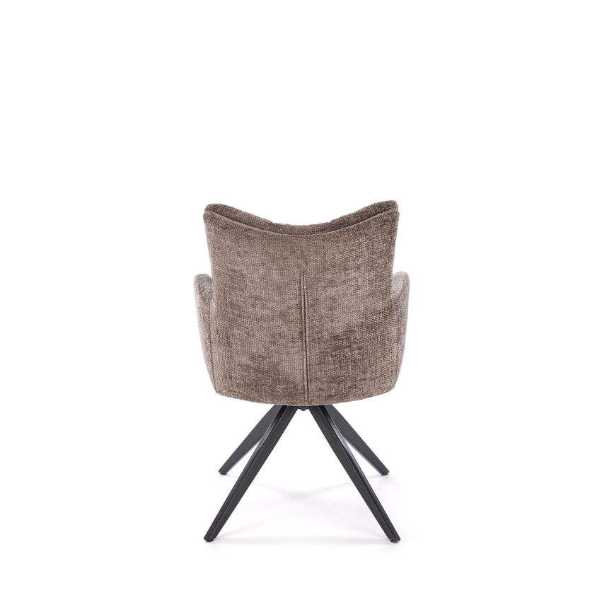 Sedia da pranzo girevole NUVO 1 pz grigio/nero