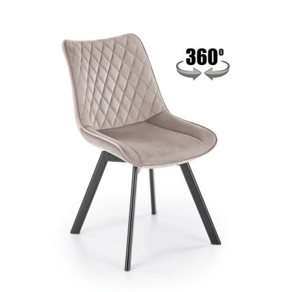 Sedia da pranzo girevole OMBRA 1 pezzo beige