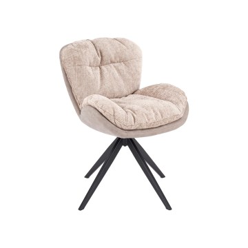 Sedia da pranzo girevole VIDA 1 pz beige