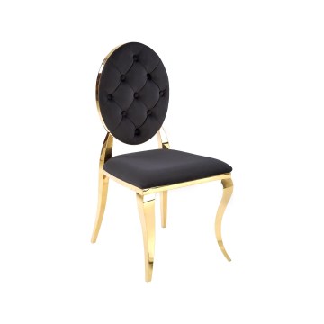 Sedia da pranzo GOLDI 1 pz nero/oro