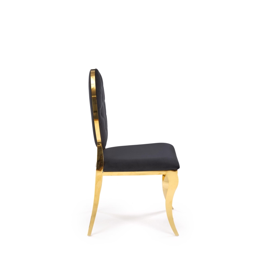 Sedia da pranzo GOLDI 1 pz nero/oro
