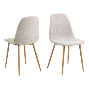 Sedia da pranzo KAIA 1 pz grigio chiaro/quercia
