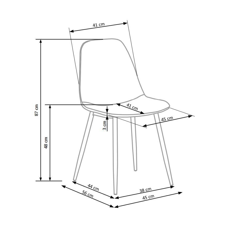 Sedia da pranzo KINDREL, 1 pz, gialla