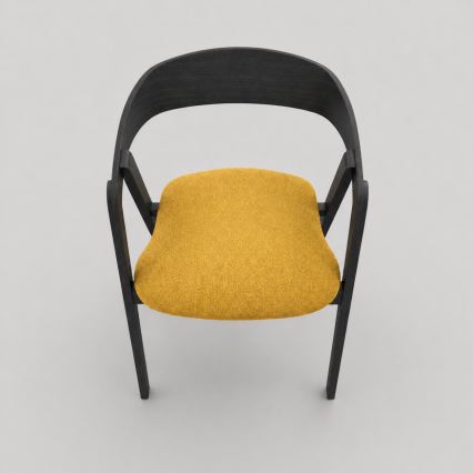 Sedia da pranzo LUSO nera/arancione