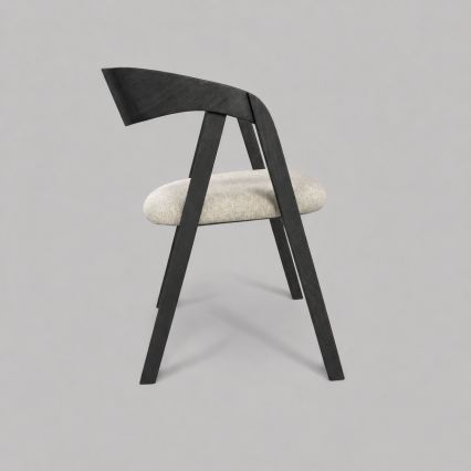 Sedia da pranzo LUSO nera/beige