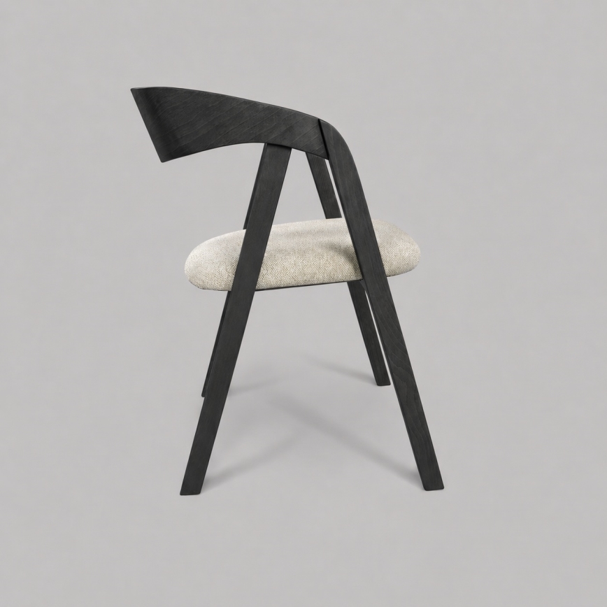 Sedia da pranzo LUSO nera/beige