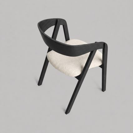 Sedia da pranzo LUSO nera/beige