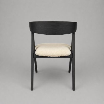 Sedia da pranzo LUSO nera/beige