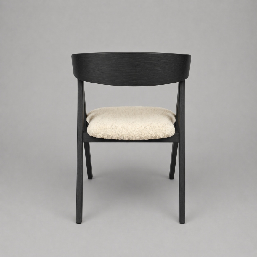 Sedia da pranzo LUSO nera/beige