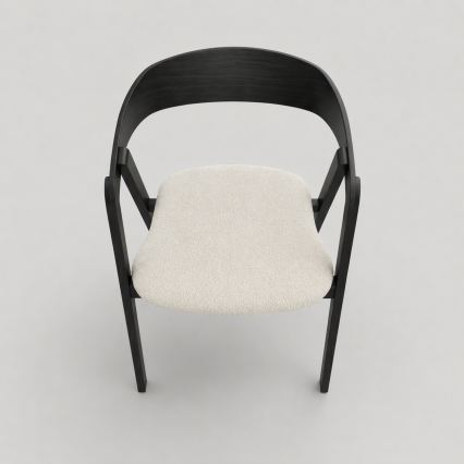 Sedia da pranzo LUSO nera/beige