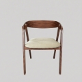 Sedia da pranzo LUSO noce/beige