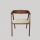 Sedia da pranzo LUSO noce/beige