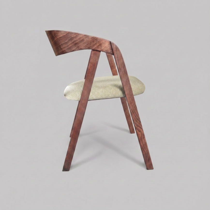 Sedia da pranzo LUSO noce/beige