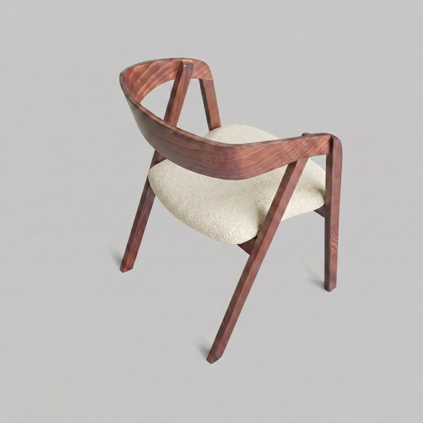 Sedia da pranzo LUSO noce/beige