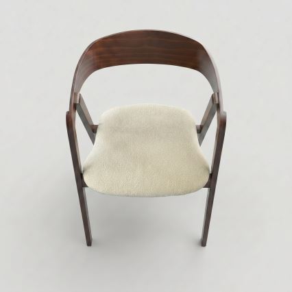 Sedia da pranzo LUSO noce/beige