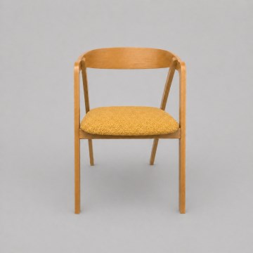 Sedia da pranzo LUSO rovere/arancione