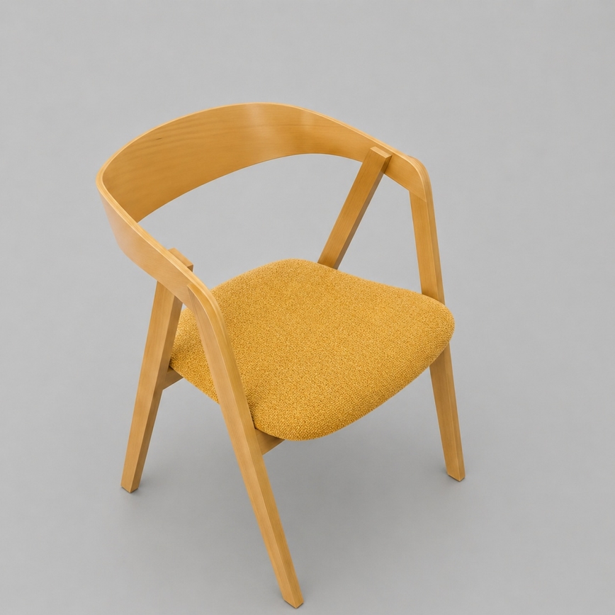 Sedia da pranzo LUSO rovere/arancione