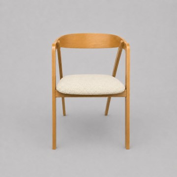 Sedia da pranzo LUSO rovere/beige