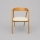 Sedia da pranzo LUSO rovere/beige