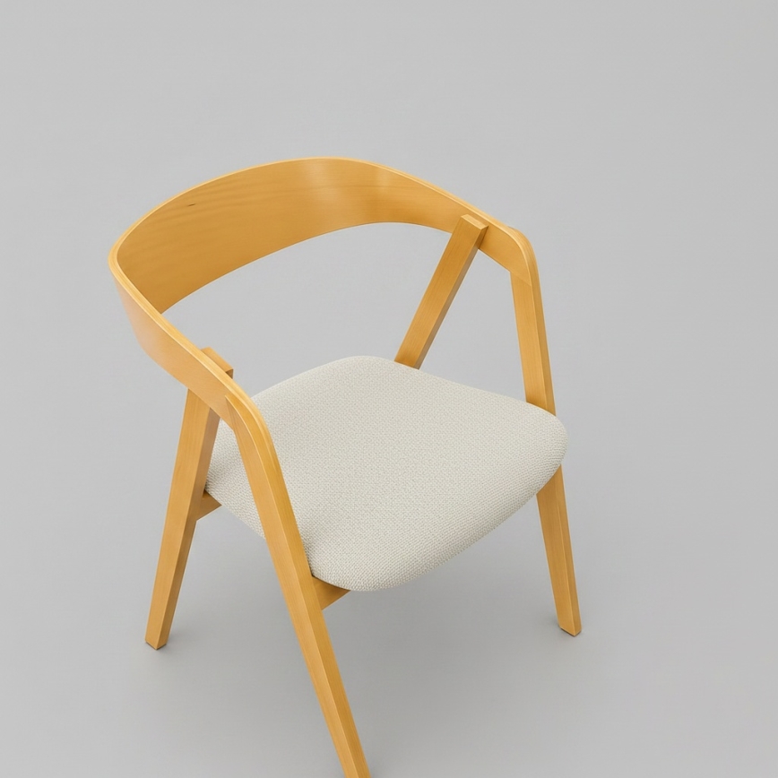 Sedia da pranzo LUSO rovere/beige