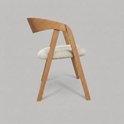 Sedia da pranzo LUSO rovere/beige