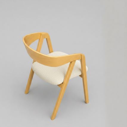 Sedia da pranzo LUSO rovere/beige