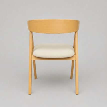 Sedia da pranzo LUSO rovere/beige