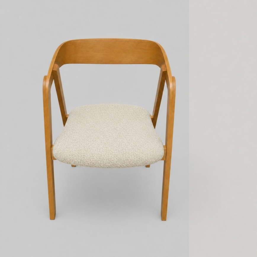 Sedia da pranzo LUSO rovere/beige