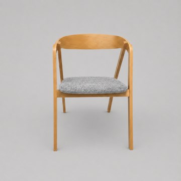 Sedia da pranzo LUSO rovere/grigio