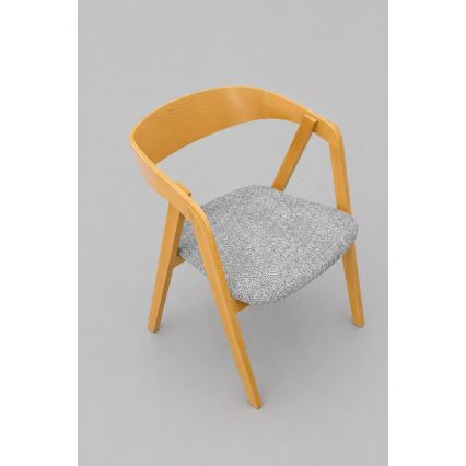 Sedia da pranzo LUSO rovere/grigio