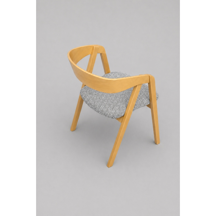 Sedia da pranzo LUSO rovere/grigio