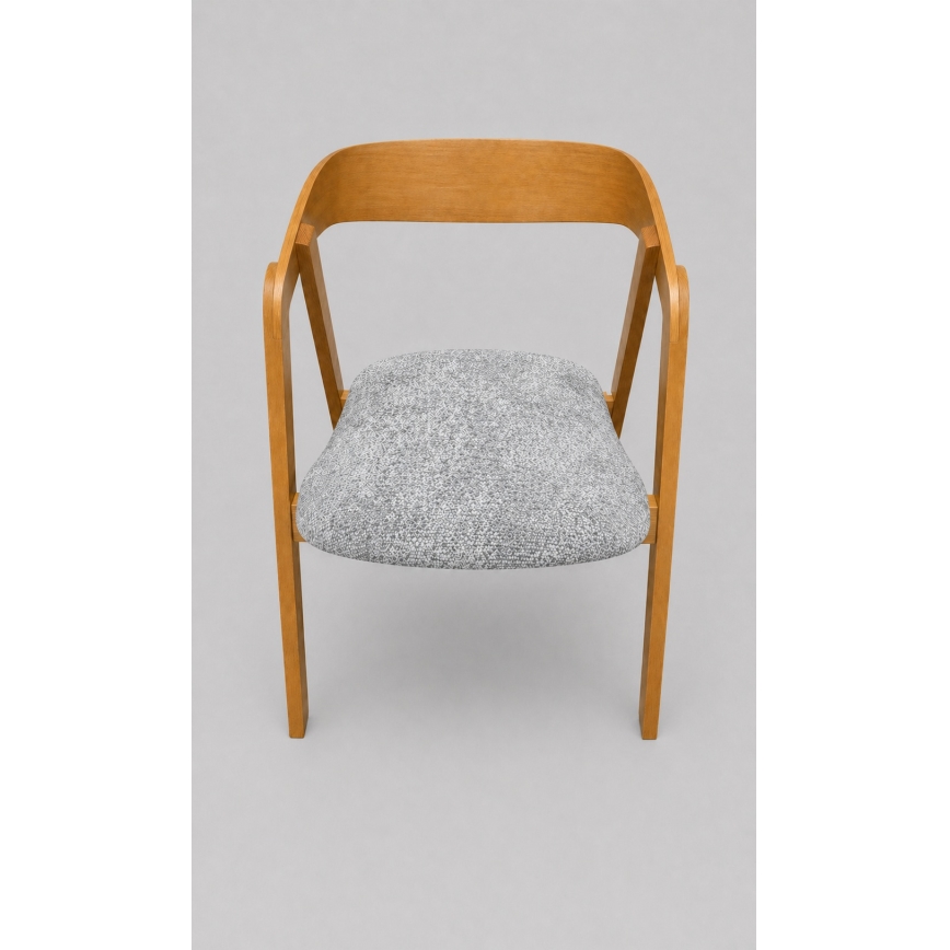 Sedia da pranzo LUSO rovere/grigio
