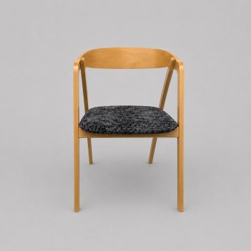 Sedia da pranzo LUSO rovere/nera