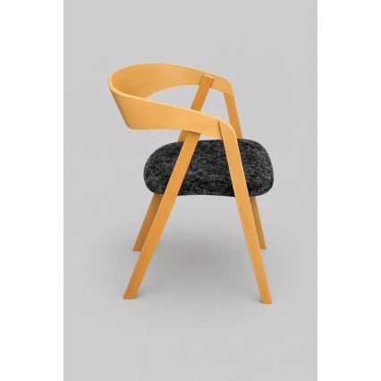 Sedia da pranzo LUSO rovere/nera